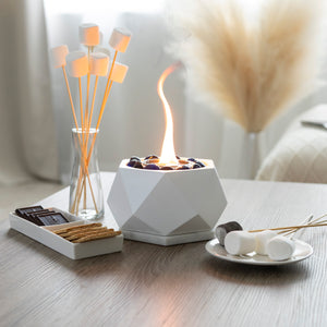 Portable Fireplace Concrete - Tabletop Fire Pit - Ethanol